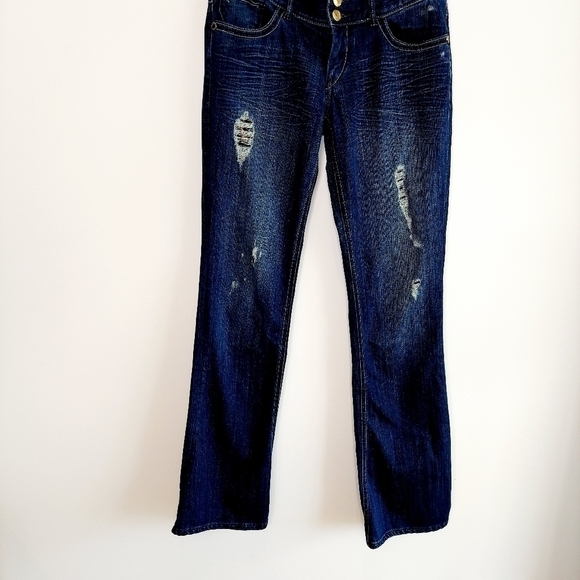 EXPRESS JEANS Stella Boot Cut Size 4 Distressed - Picture 13 of 15